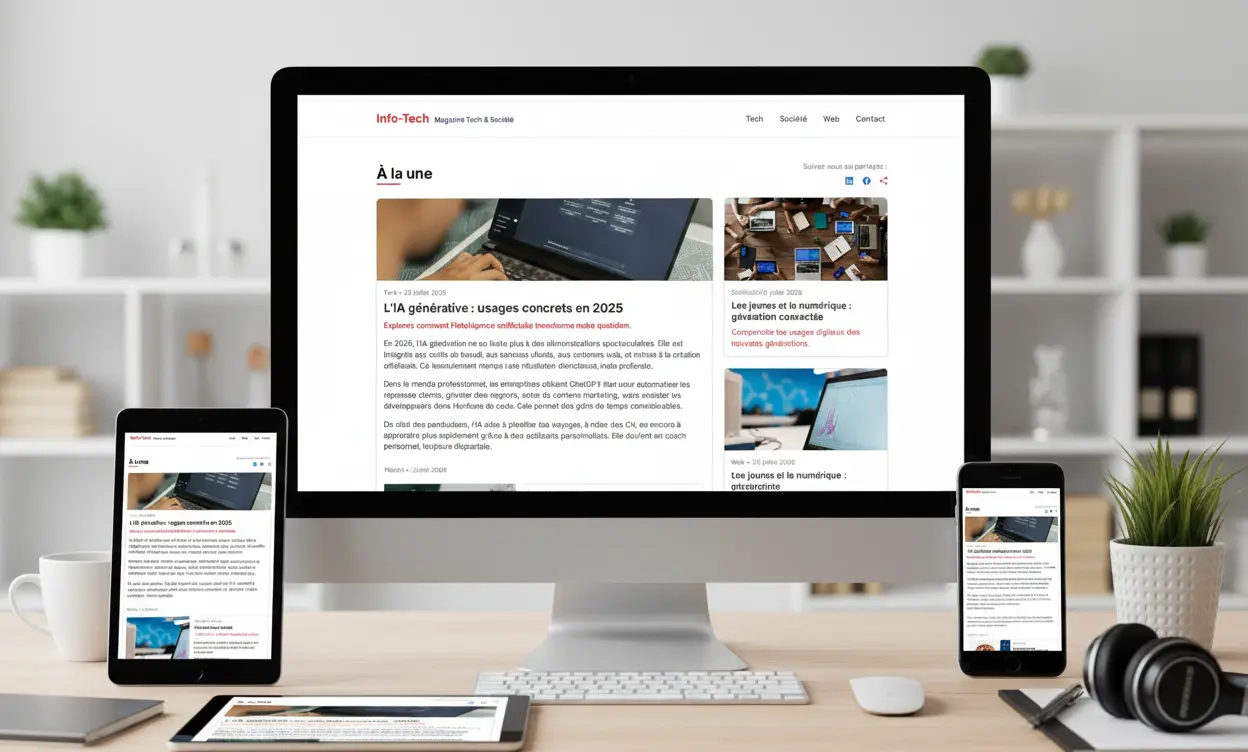 Site magazine professionnel